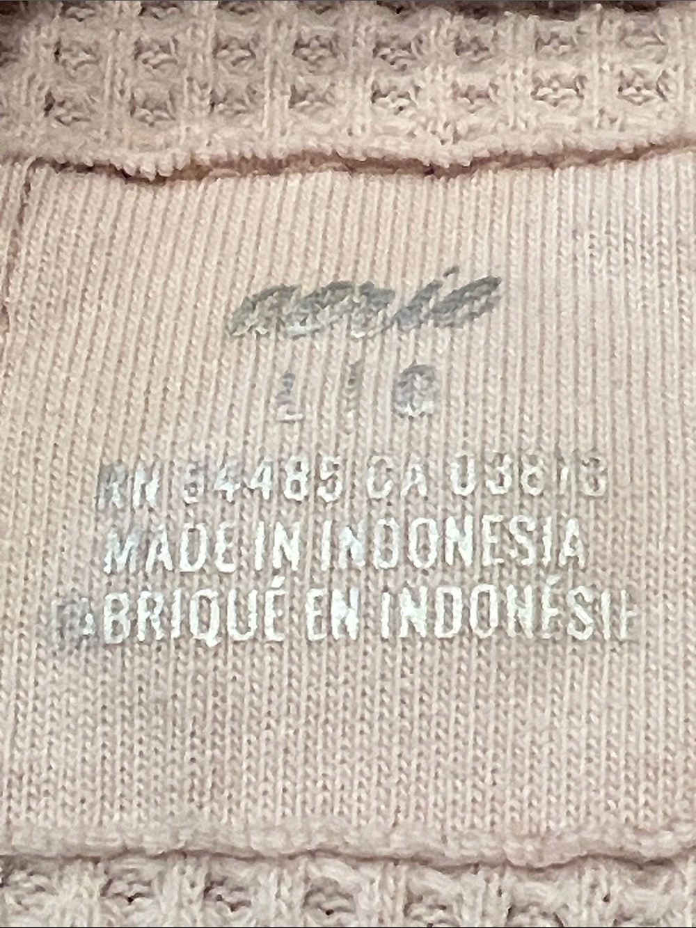 Aerie Light Pink Waffle Crewneck Oversized Sweater Size Large - Picture 6 of 10